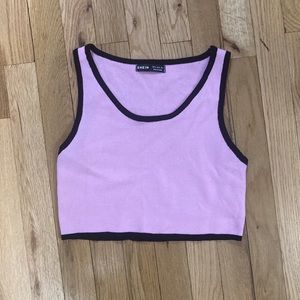Pink sweater crop top